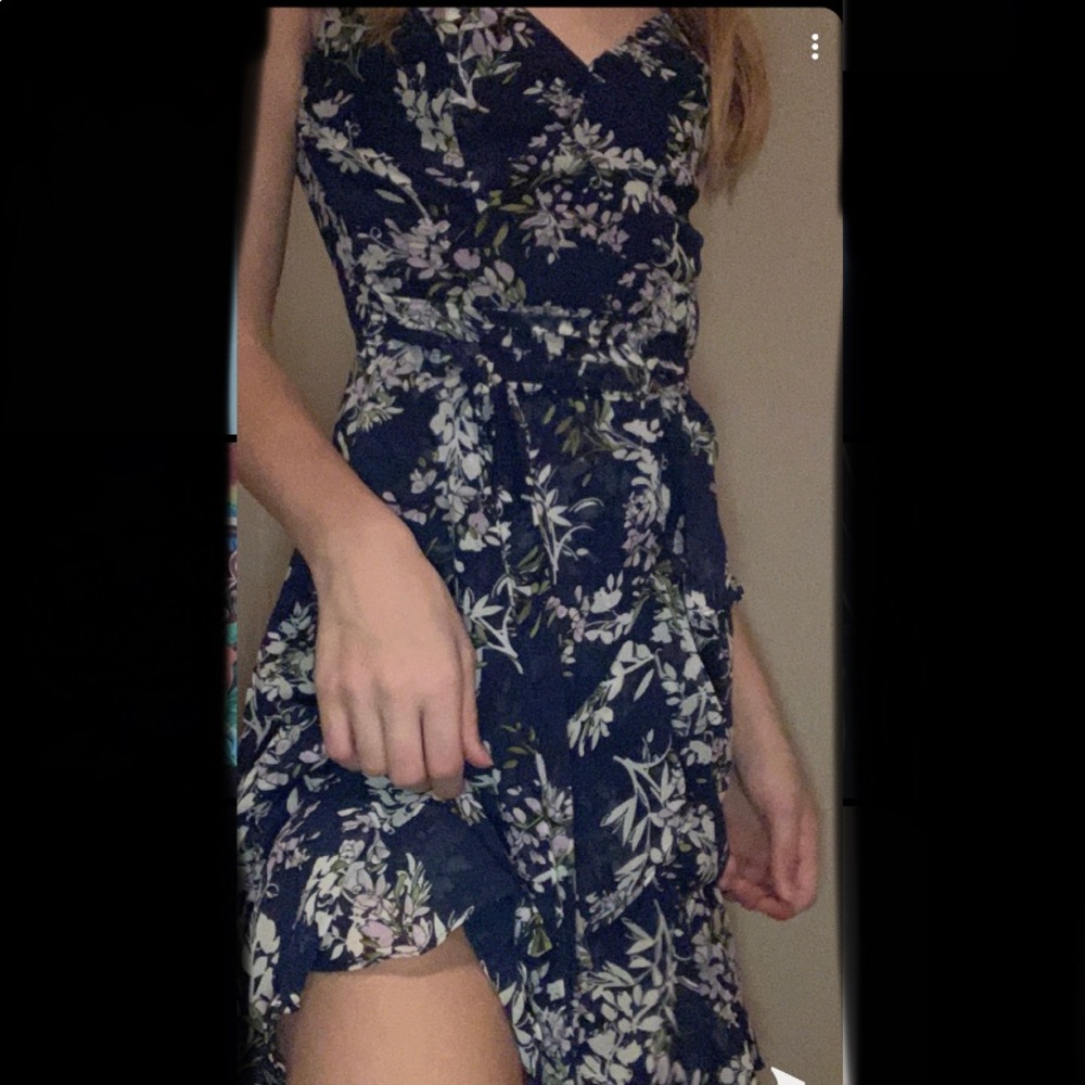 blue flower dress